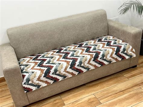 AMAZE ATTIRES Velvet Printed Sofa Seat Cover For 5 Seater With Heavy ...