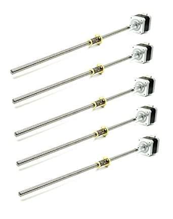 INVENTO 5pcs Nema 17 4.2 Kg-cm Stepper Motor + Flexible coupling with ...