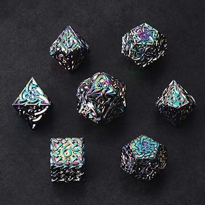 KakapopoTCG Rainbow Endless Chaos Dice 7 Piece Polyhedral Metal India ...