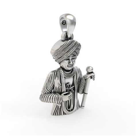 925 Silver Jalaram Bapa Pendant – Goyani