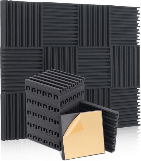 Amazon.com: HERTBER-24 Pack Sound Proof Foam Panels for Walls Self ...