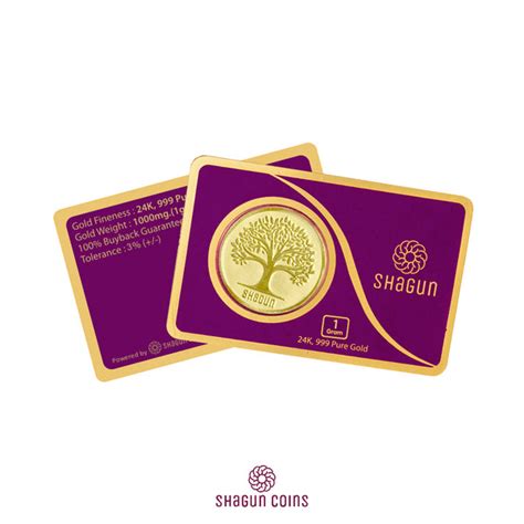 1 Gram Gold Coin - Tree – Shagun Coins