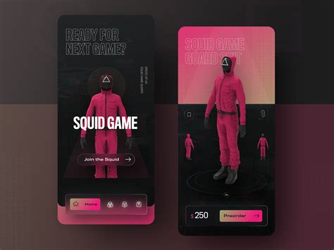 Squid Game store - mobile app concept | Game store, Homepage design ...