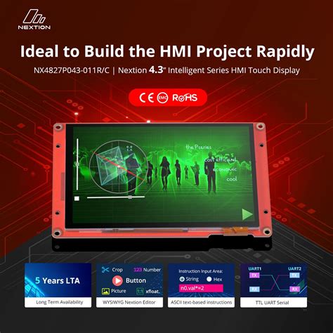 Nextion NX4827P043-011C 4.3" Capacitive HMI Touch Display - 480x272