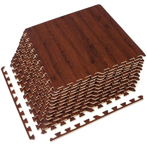 Sorbus 24" Interlocking Floor Tile Mats, 12ct., Color: Mahogany | Michaels