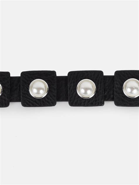 Buy Bold Pearls Belt 124875BLACKNA – KAZO