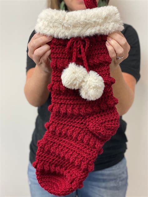 crochet christmas stocking video