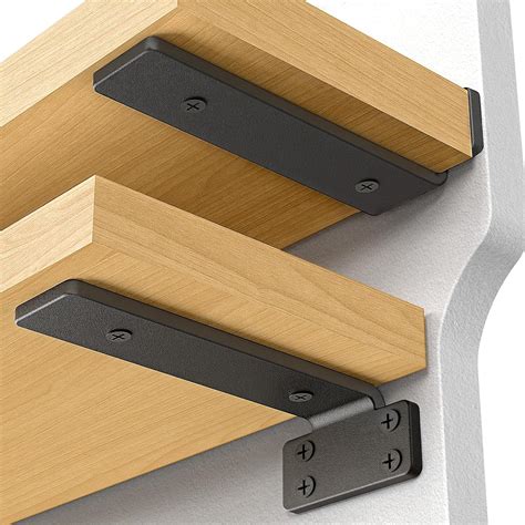 Amazon.com: VANCASTLE Heavy Duty Floating Shelf Brackets (2 Pack) Metal ...