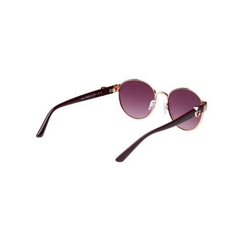 Buy Scott Sunglasses Unisex Purple Lens Gold Round Sunglasses with Full ...
