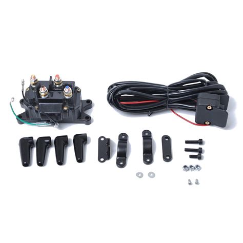 Leoie 12V Solenoid Relay Contactor & Winch Rocker Thumb Switch Combo ...
