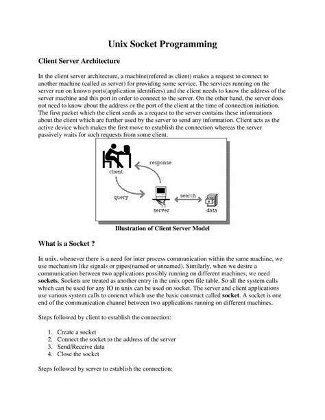 Socket Programing Concepts in Unix 的图像结果