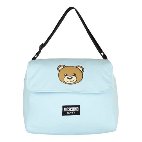Moschino Blue Teddy Bear Cotton Changing Bag | Les Petits - Les Petits
