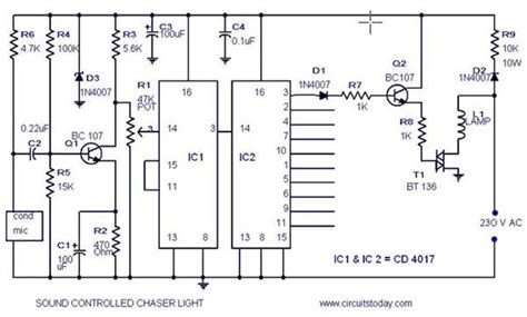 Image result for LED Light Chaser Circuit