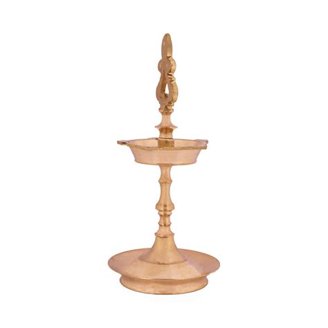 Brass Karaikudi Lamp - 7 x 3 Inches | Pirai Design Vilakku/ Kuthu Vila