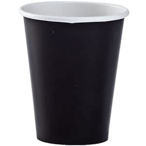 Buy Party Dimensions 71082 12 Count Paper Cup, 9-Ounce, Black Online at ...