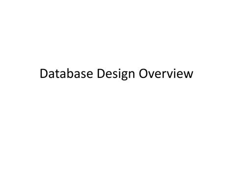 Image result for Database Design Overview