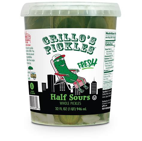 Grillo's Pickles Whole Pickles, Half Sours | FreshDirect