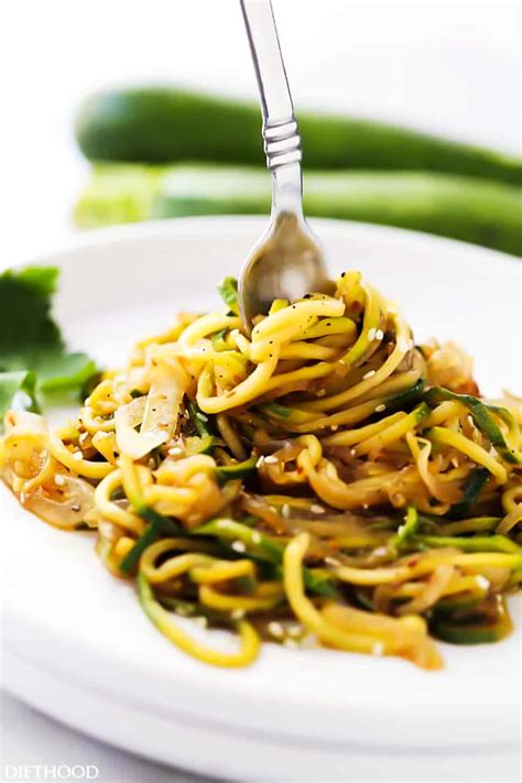 Stir Fry Zucchini Noodles Recipe | Diethood