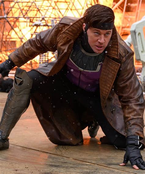 Deadpool & Wolverine 2024 Gambit Brown Leather Long Coat