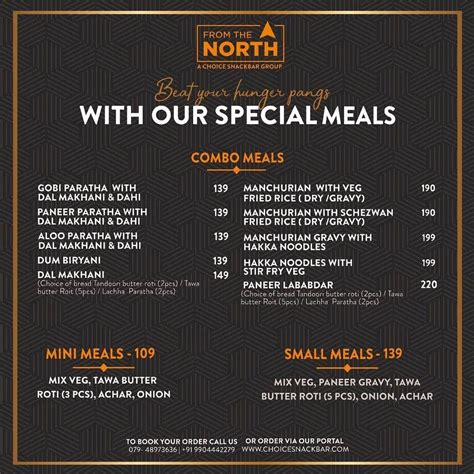 Menu at From The North, Ahmedabad, CHOICE RESTAURANT LANE