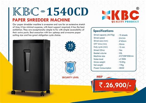 Heavy Duty Cross Cut Paper Shredder Model 1540CD – K T International K-TECH