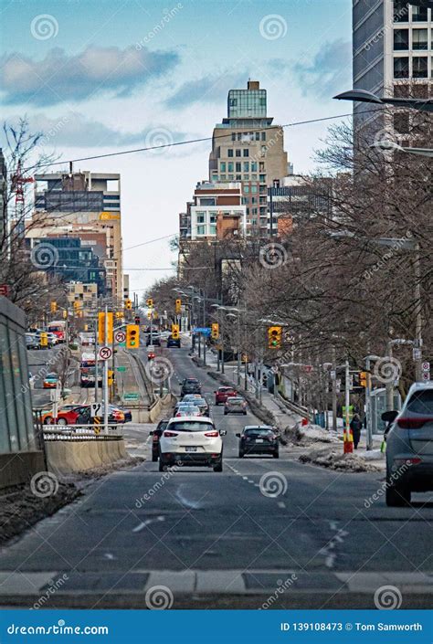 Saturday Traffic on St. Clair Avenue West in Toronto, Ontario, Canada ...