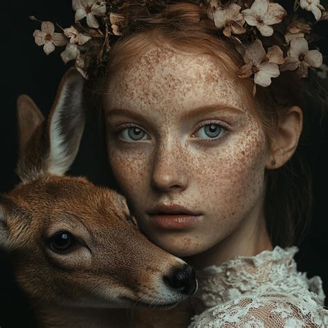 Human and animal hybrid portrait photography magazine cover | Premium ...