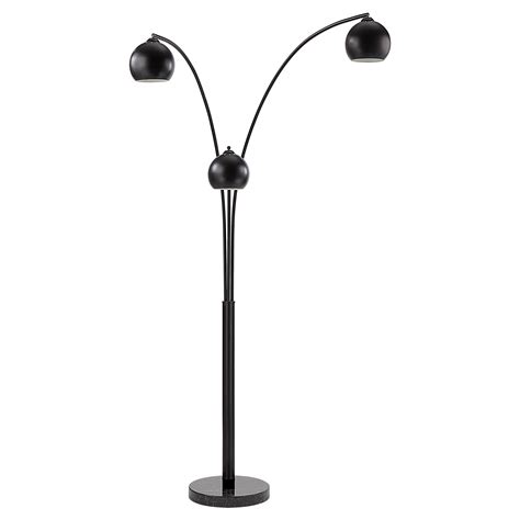 Folia 87" Tall Matte Black Floor Lamp with Dome Iron Shade | Linen Chest