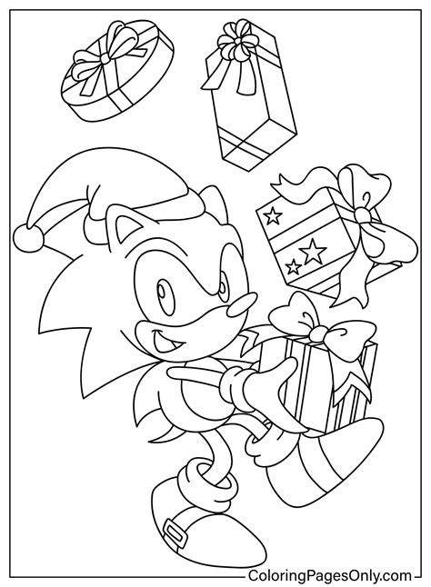 Sonic And Tails Christmas Coloring Pages