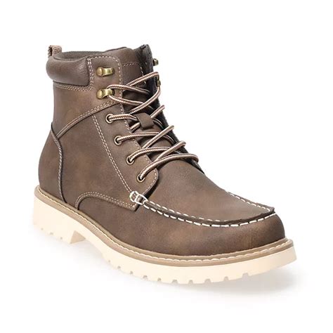 Sonoma Goods For Life® Harlann Men's Moc Toe Lug Sole Hiker Boots