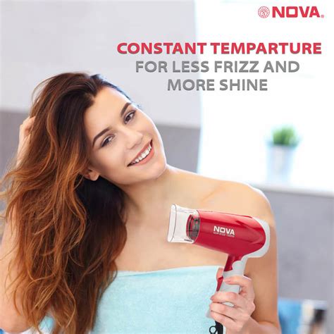 Nova Silky Shine Hot&cold Foldable NHP 8103 Hair Dryer | Blow Dryer ...