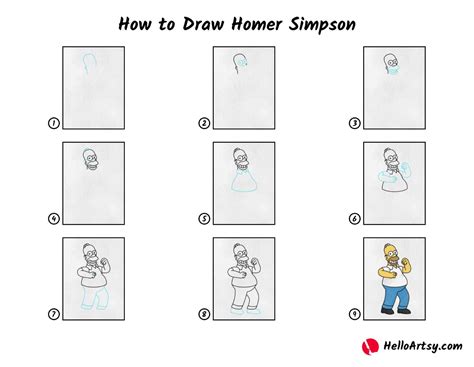 How to Draw Homer Simpson - HelloArtsy