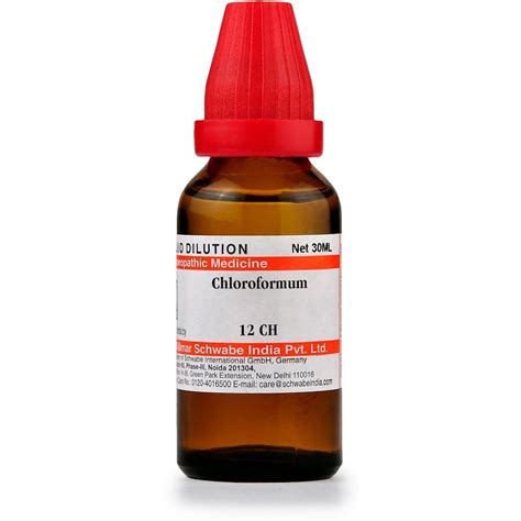 Buy Dr.Willmar Schwabe Chloroformum 12CH Liquid Dilution, 30 ml | 19 ...