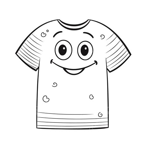An Illustration Of A Cartoon Shirt Outline Sketch Drawing Vector, Tshirt Drawing, Tshirt Outline ...