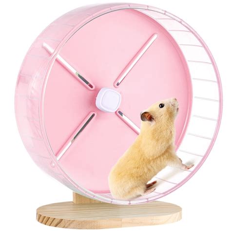 10.2" Hamster Wheel with Stand, Silent Hamster Running Wheel ...