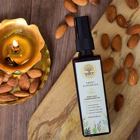 100% Pure Sweet Almond Essential Oil For Hair & Skin | Satt Naturals