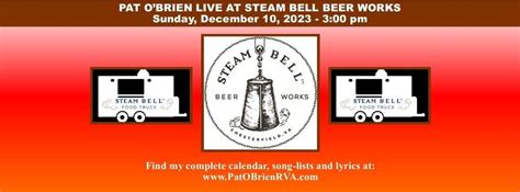 Pat OBrien Plays Steam Bell Beer Works, Steam Bell Beer Works, Richmond ...