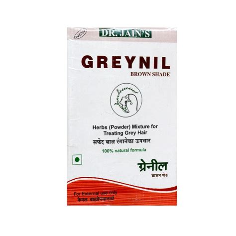 Buy golecha Dr. Jain’S Greynil Brown Shade Herbal Hair Colour Treatment ...