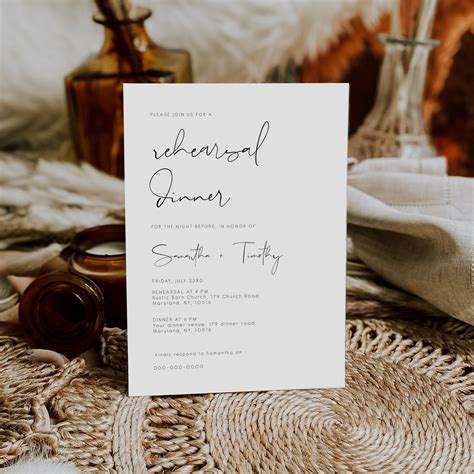 Printable Rehearsal Dinner Invitations