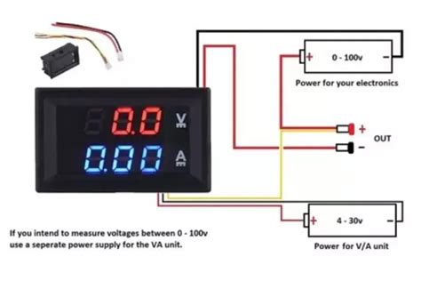 0.28inch DC 100V 100A LED Digital Voltmeter Ammeter