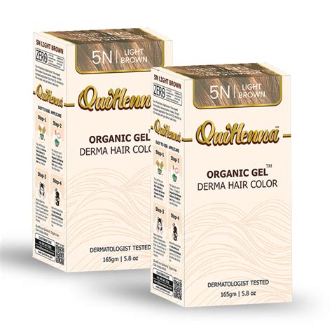 5N Light Brown Organic Gel Hair Color for Women - Pack of 2 – QUIKHENNA