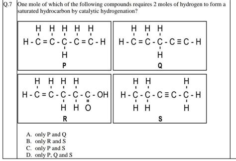 One mole of which of the following compounds requires 2 moles of ...