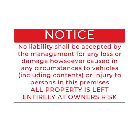 Liability Disclaimer Signs 的图像结果
