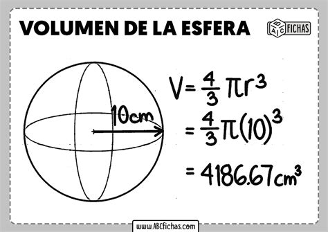 Formula Para Calcular El Volumen De Una Esfera Ejemplo Printable