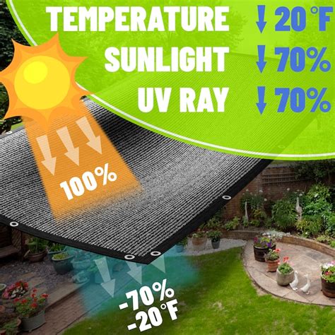 ColourTree Shade cloth 12-ft x 20-ft Black Shade fabric in the Shade ...