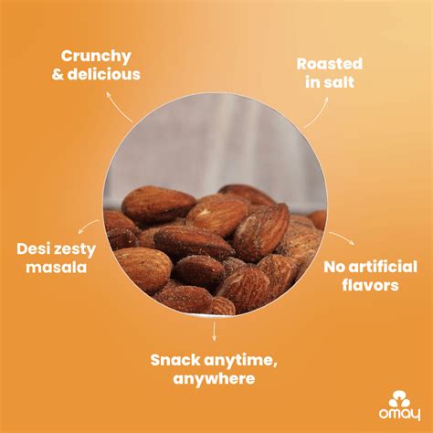 Spiced Roasted Almonds, 170g - Omay Foods