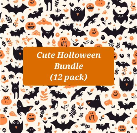 Cute Halloween Background 12 Pack - Etsy