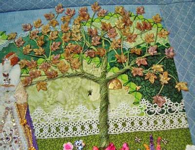 Image result for Hand Embroidered Tree Quilt Pattern