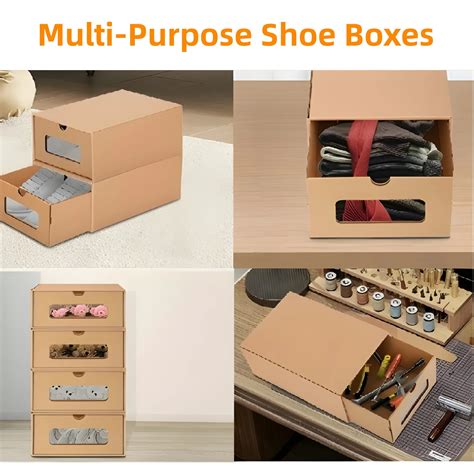 Petoto 10 Pack Cardboard Shoe Boxes with Lids & India | Ubuy