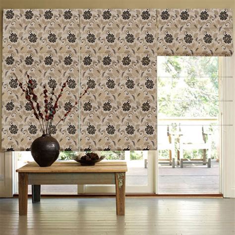 Buy Presto Bazaar Black Floral Jacquard Window Blind (72 Inch X 44 Inch ...